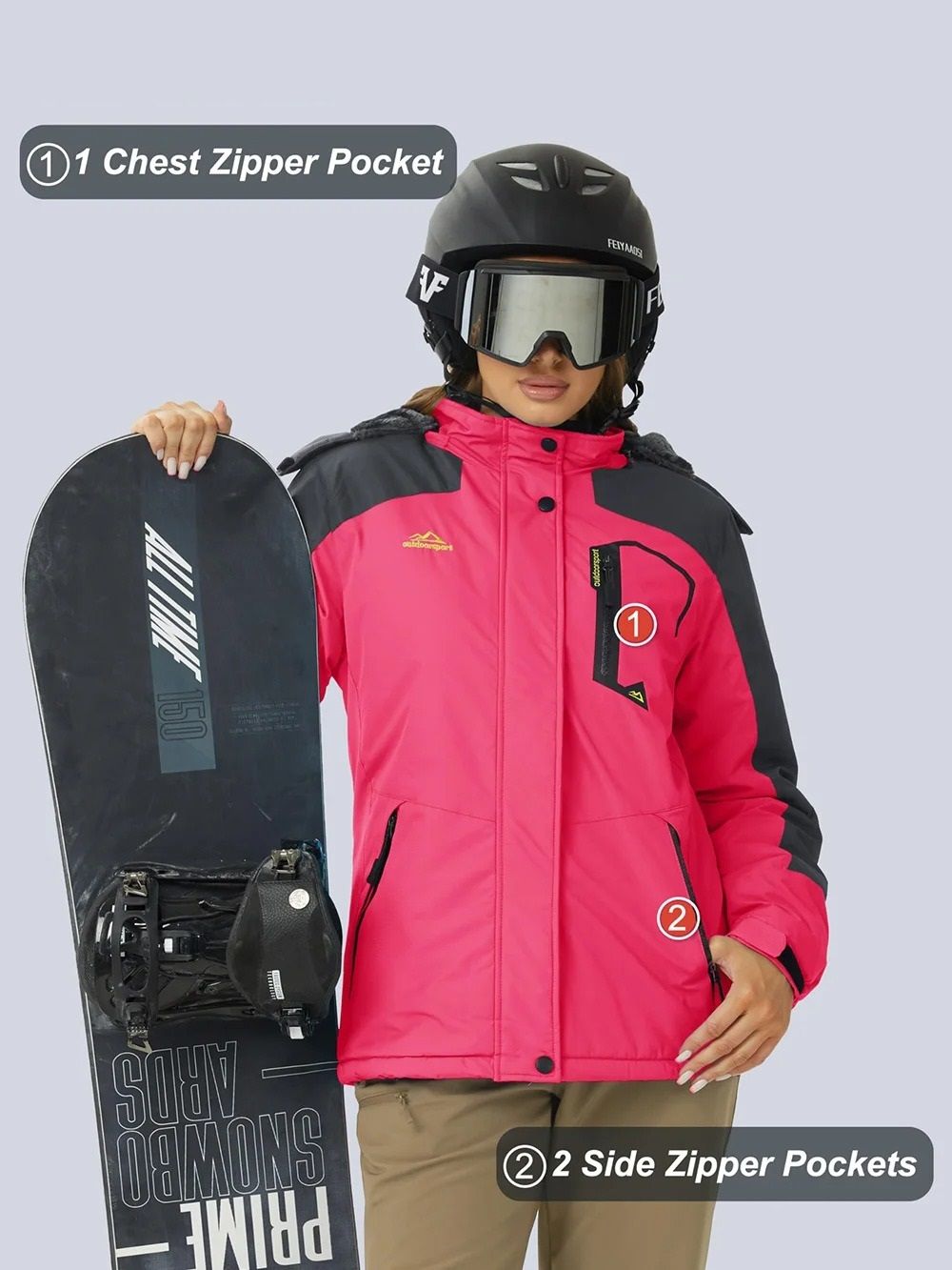 Waterproof Thermal Ski Jacket for Women