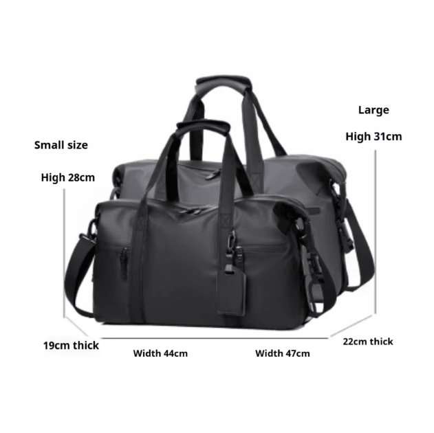 Mens Large Capacity Gym Duffel Bag –Adjustable Shoulder Strap Sports & Travel Fitness Bag