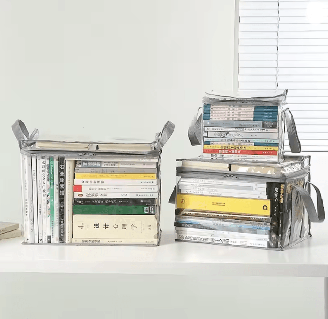Foldable Book Organizer Box for Home and Dorm Rooms