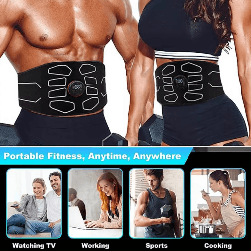 EMS Waist Abdominal Trainer Belt – Muscle Stimulator & Slimming Fitness Device