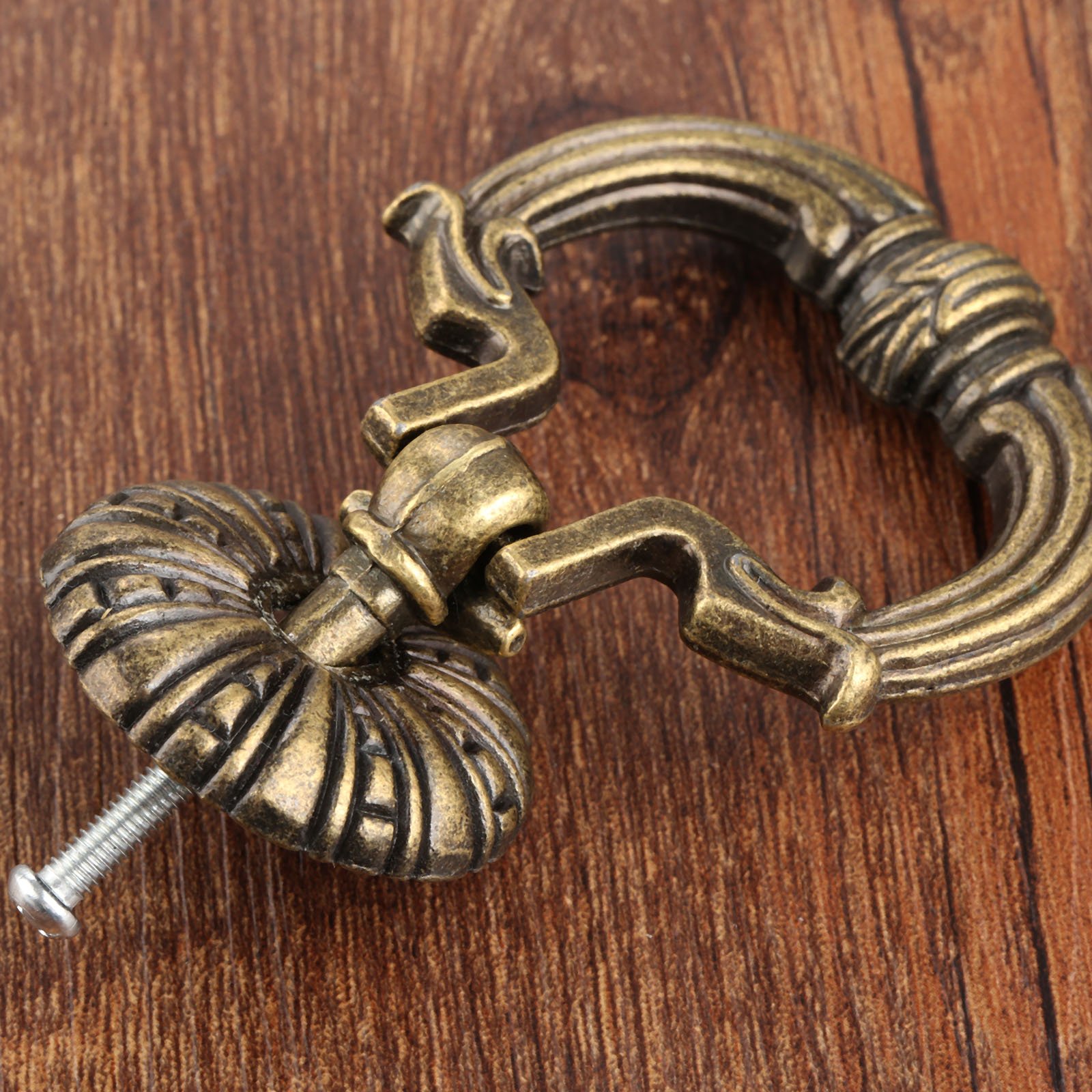Antique Bronze Cabinet Handle Vintage Drawer Ring Pull Decorative Hardware for Cabinets