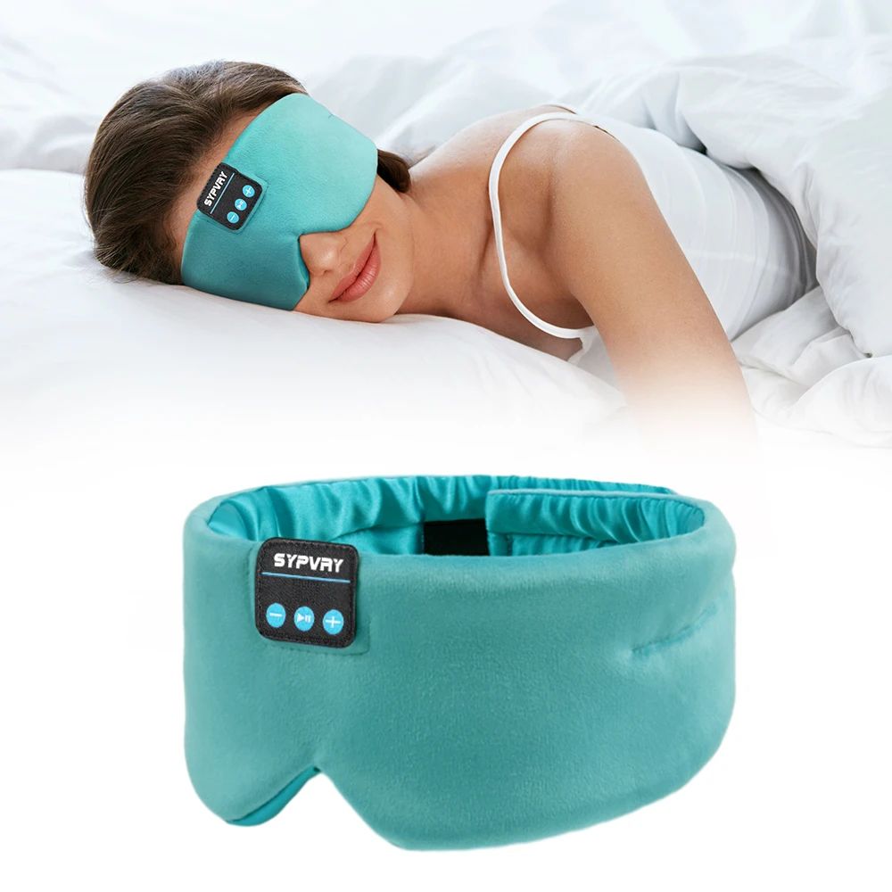 Soft Silk Bluetooth Sleep Mask Headphones with Wireless Music and Adjustable Fit