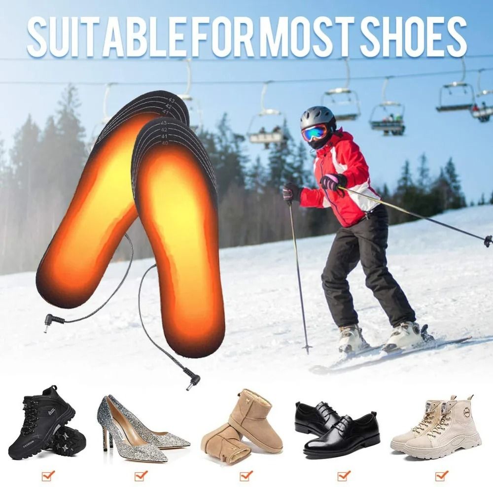USB Heated Shoe Insoles - Washable Thermal Foot Warmers