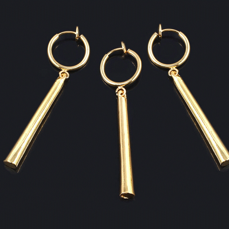 Zoro Cosplay Earrings Set for Men & Women: 3Pcs Unisex Kiss Jewelry with Long Column Pendant Drop
