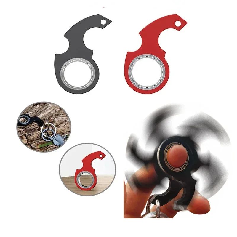 Fidget Spinner Keychain Bottle Opener - Metal EDC Fidget Spinner for Stress & Focus