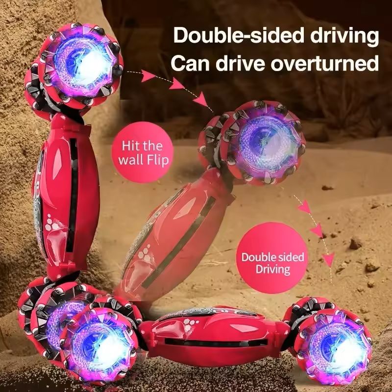 4WD Gesture-Controlled Stunt Drift Car – LED Twist Deformation RC Toy for Kids