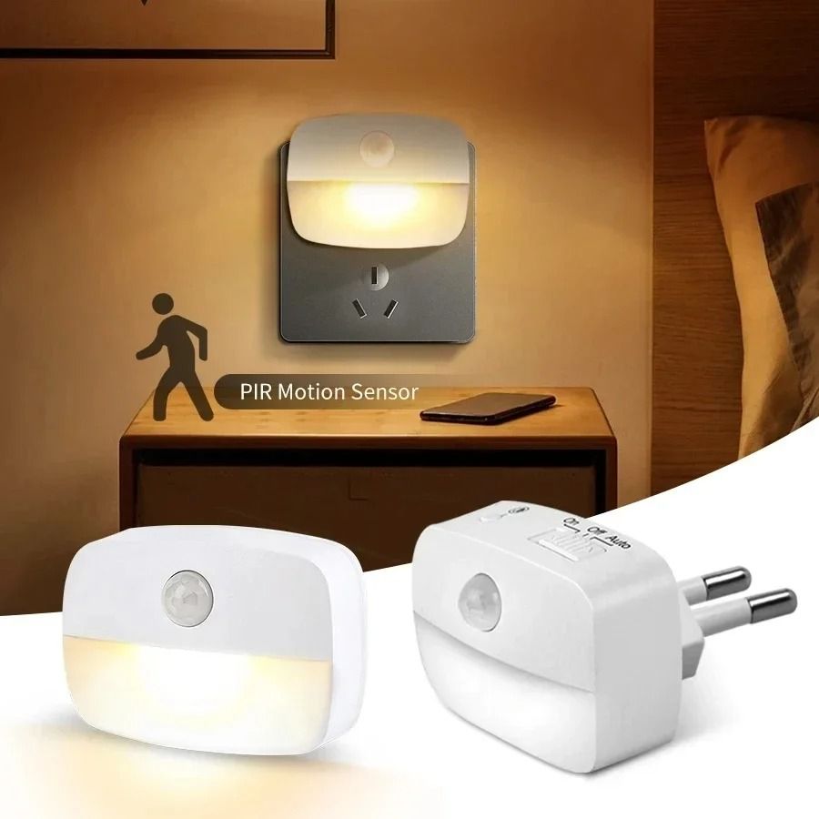 Plug-In Motion Sensor LED Night Light – Smart Wall Induction Lamp