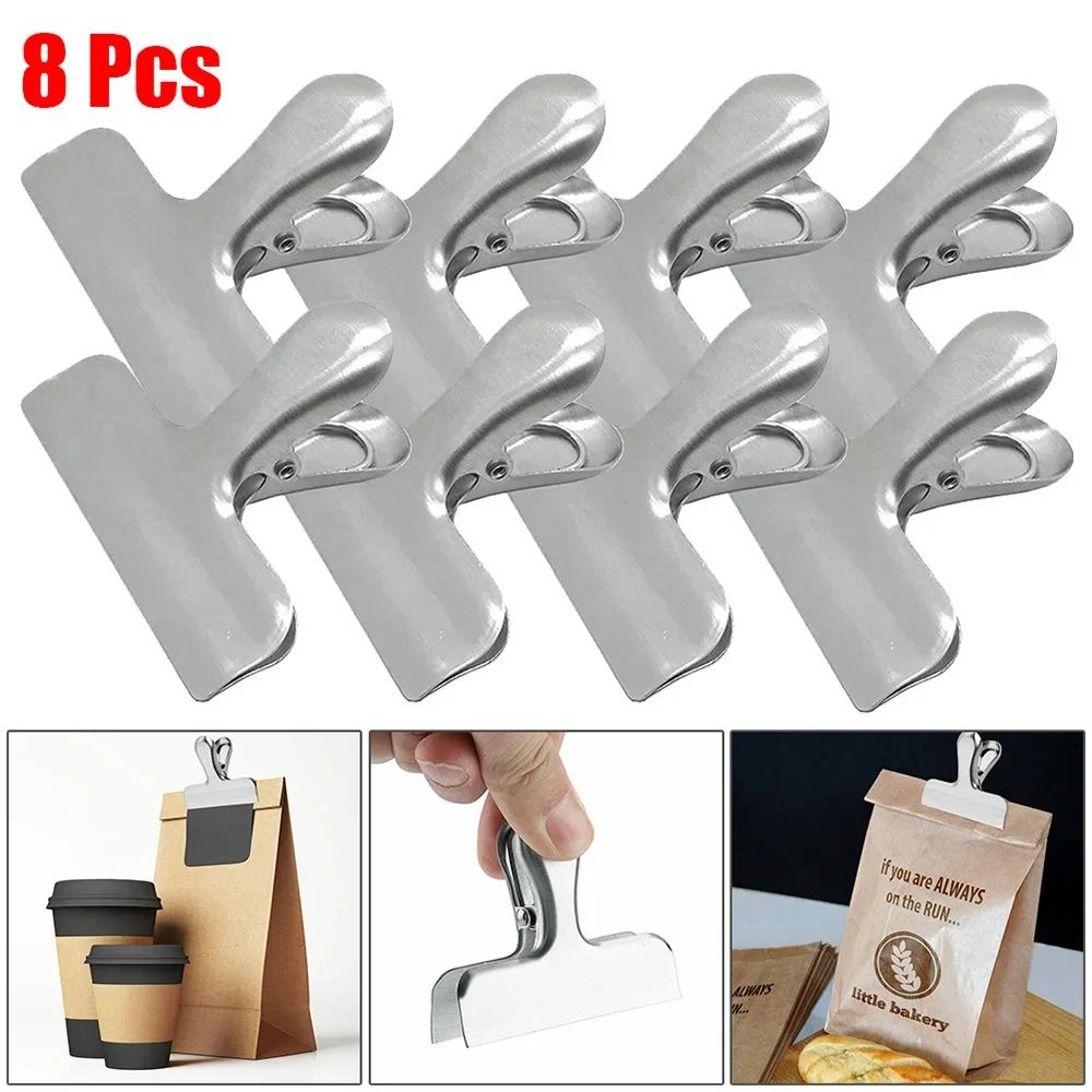 Premium Stainless Steel Food Clips – Airtight Bag Sealing Clips for Fresh Kitchen Storage