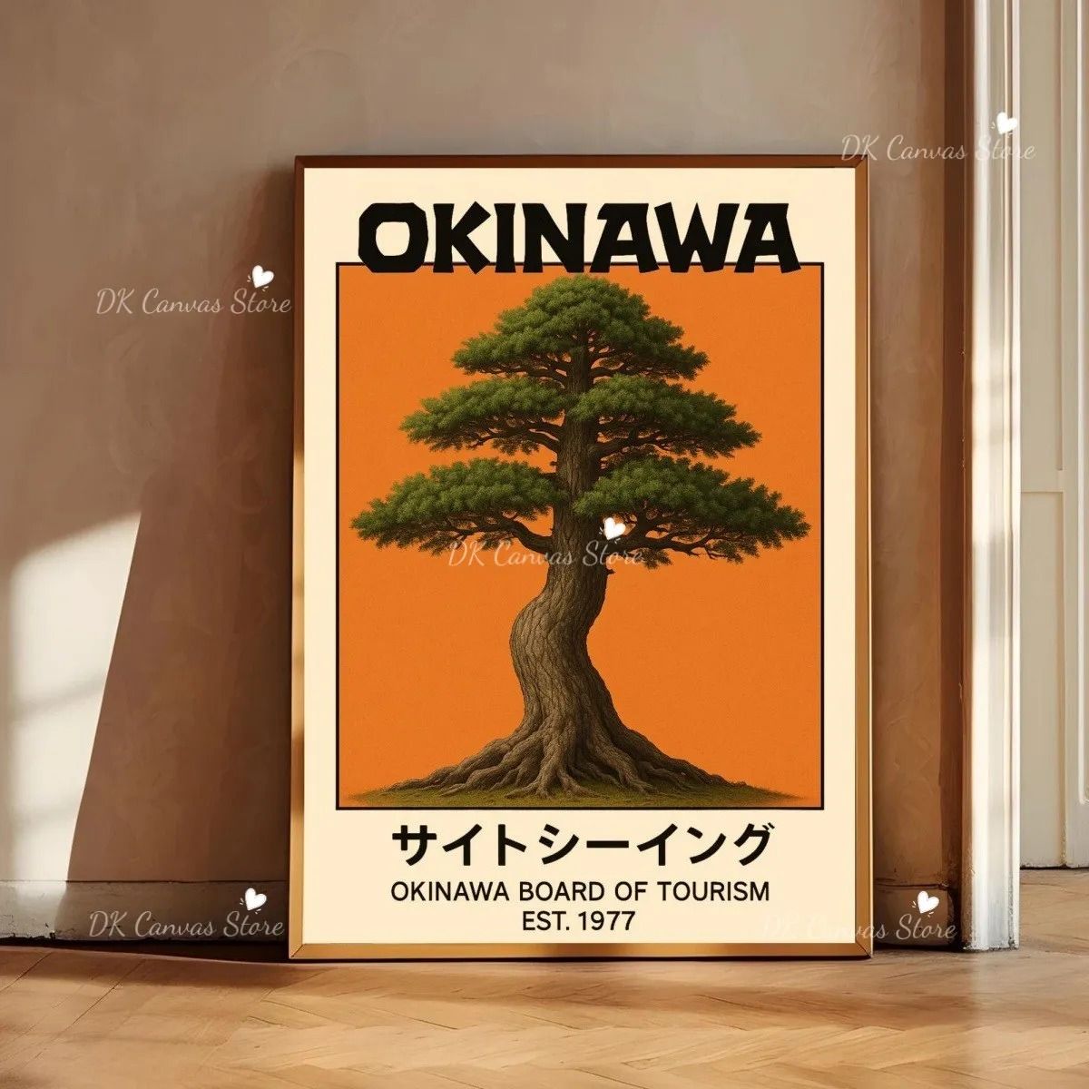 Okinawan Narrative Canvas – High-Definition Japandi Architectural Art