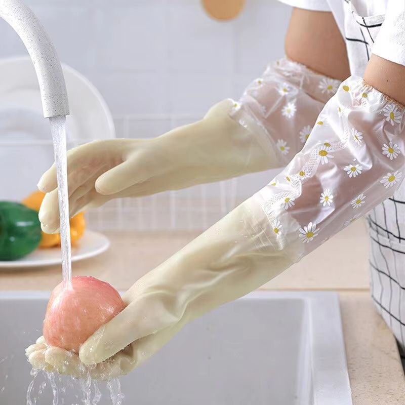 Waterproof Household Latex Cleaning Gloves – Durable Kitchen & Laundry Protection