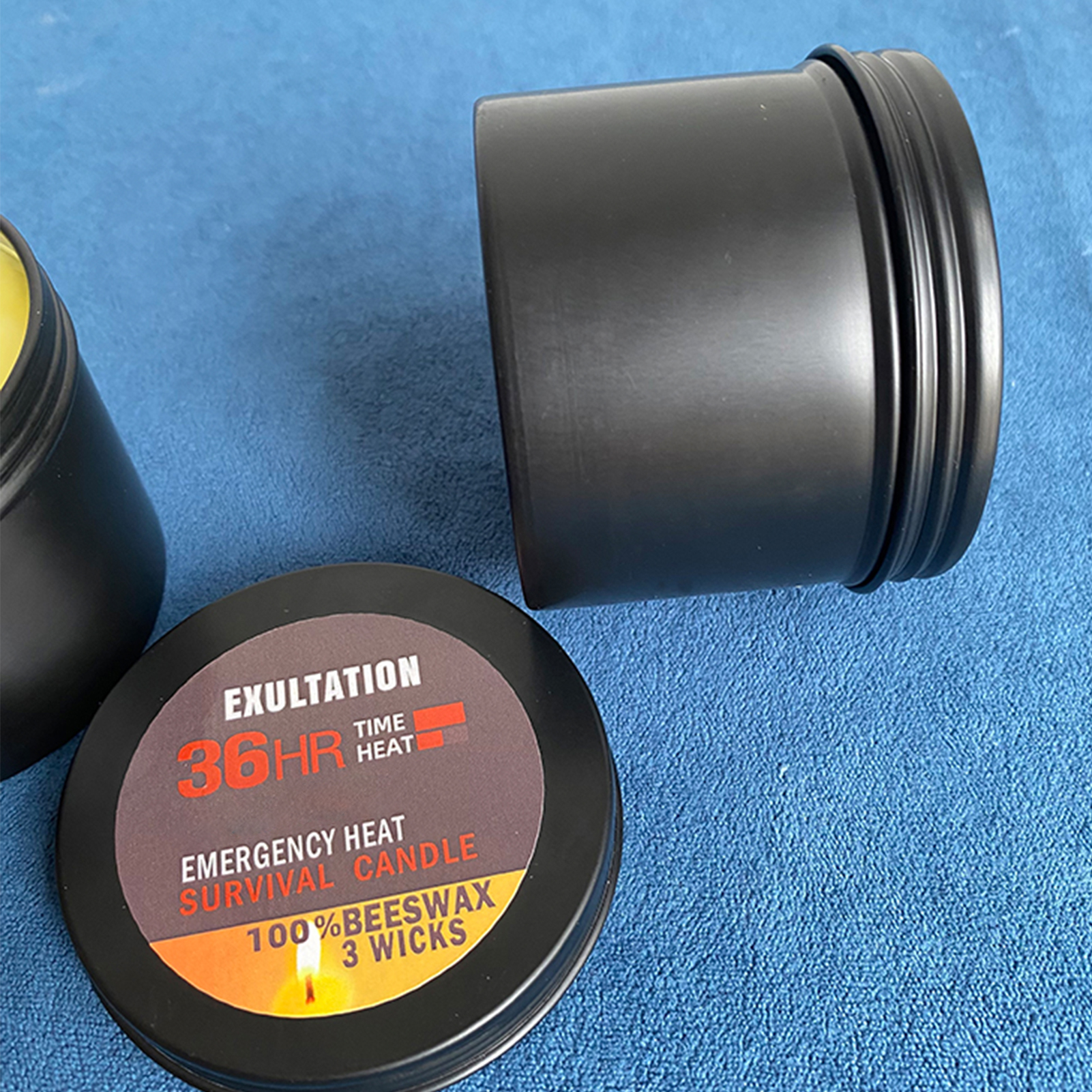 Emergency Candle, Odorless and Eco Friendly, Long Burning Candles for Home, Essential Power Outage Spares with Lid