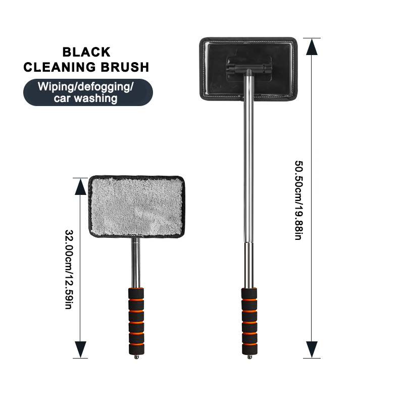 Retractable Car Glass Cleaning Brush Long Handle Windshield Dust Remover Tool