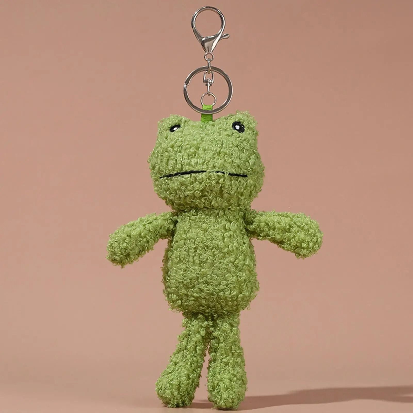Plush Frog Keychain Bag Charm