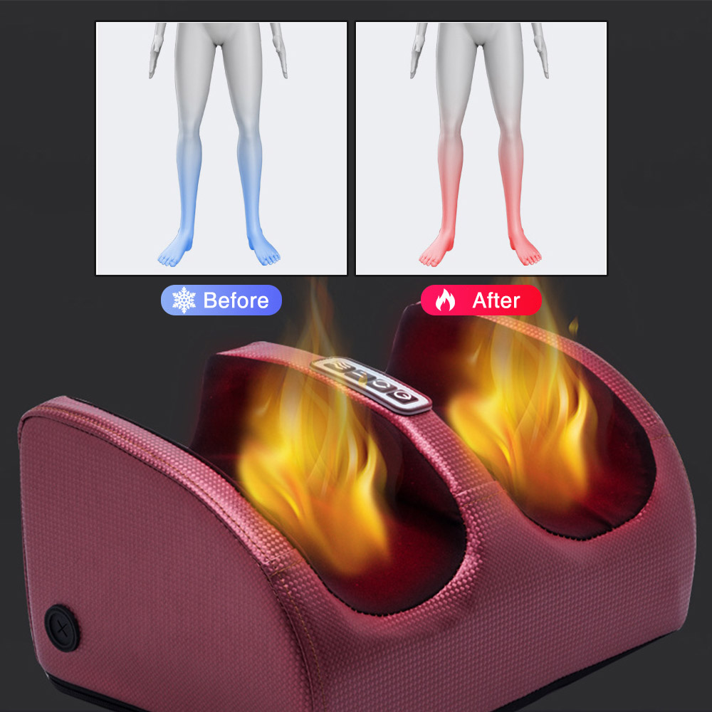 Electric Foot Massager with Heat Therapy – Shiatsu Kneading for Muscle Relief & Relaxation