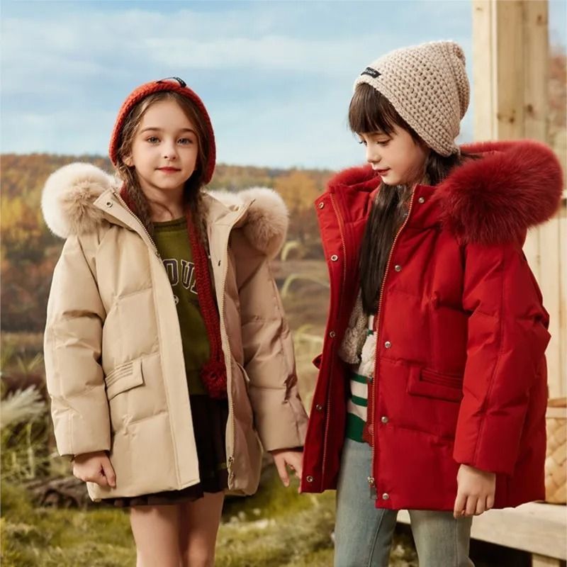 Girls Premium Waterproof Duck Down Winter Parka