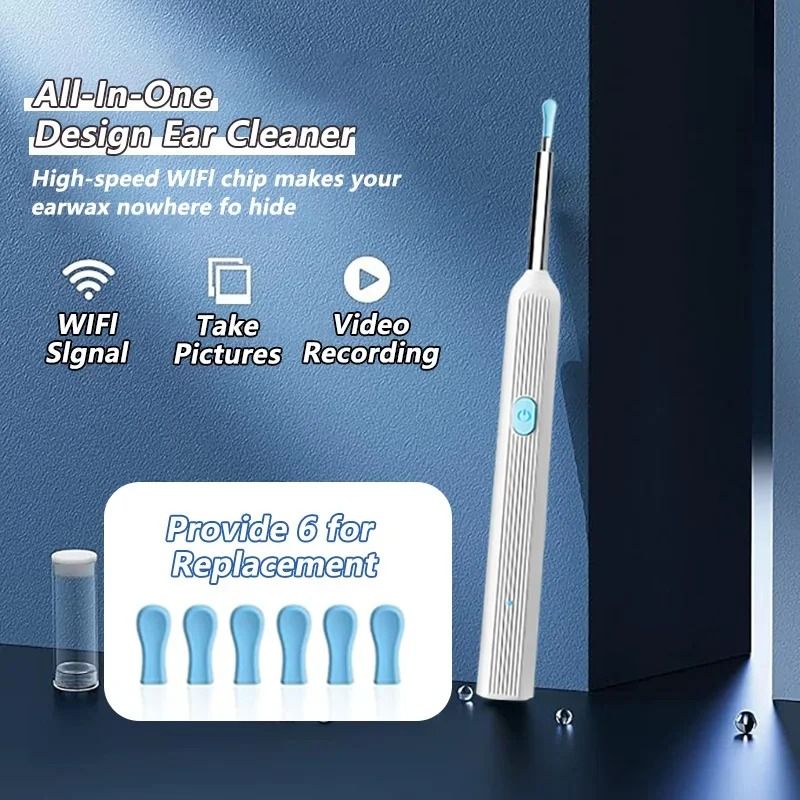 Visual Ear Wax Cleaner with HD Camera Safe Ear Cleaning Endoscope Tool with LED Light