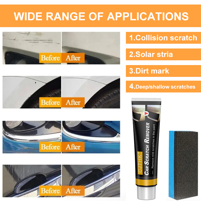 Car Body Paint Care Kit, Scratch Remover & Polishing Paste with Sponge