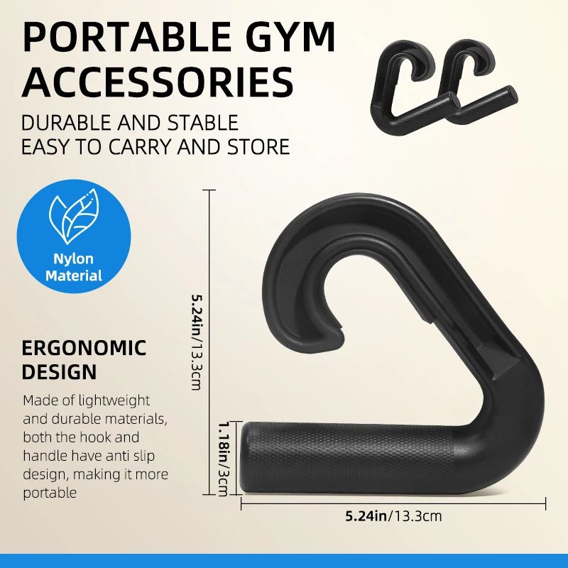 High-Strength Nylon Gym Cable Handles – Non-Slip Multi-Functional Pulldown Grip Set