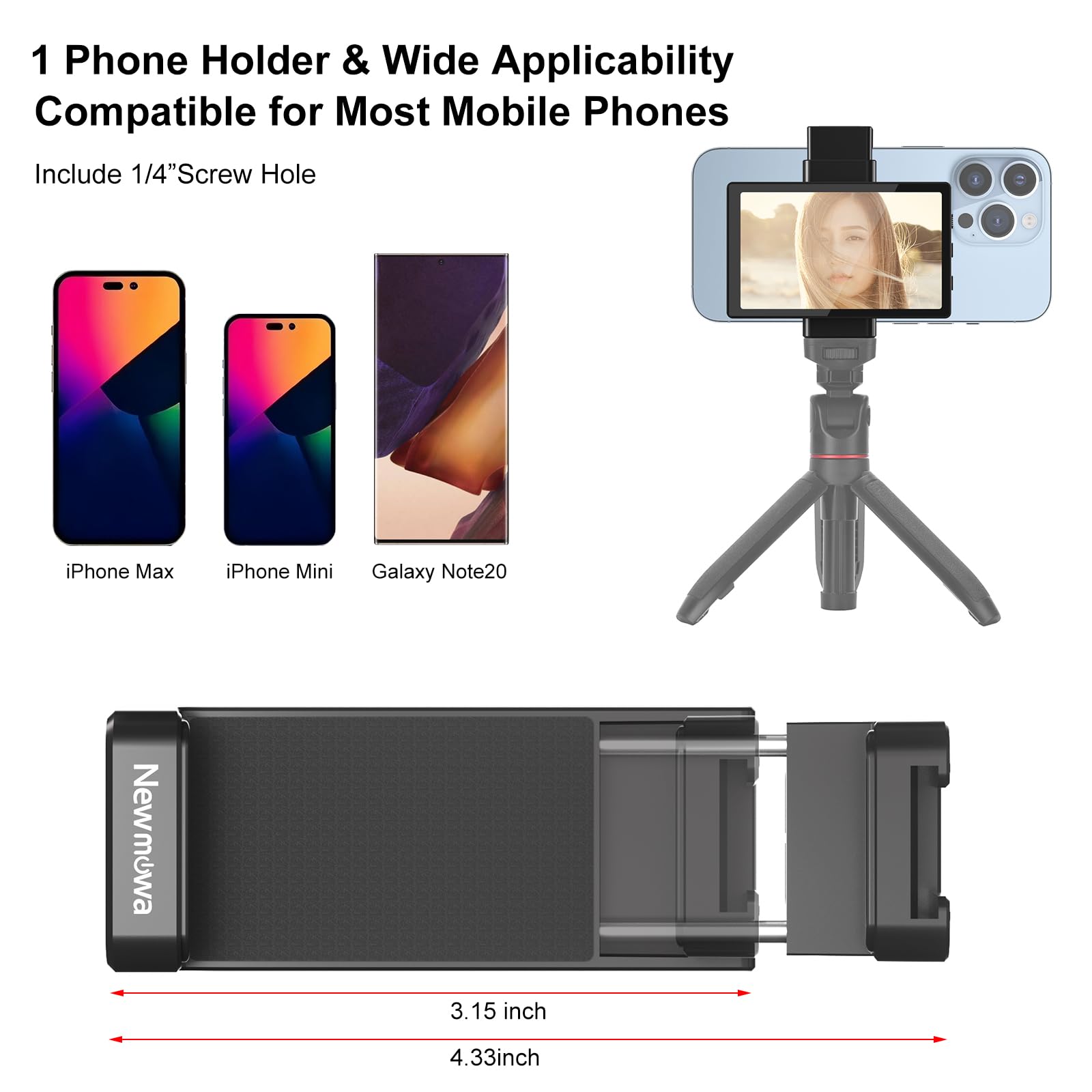 Phone Vlog Selfie Monitor Screen, Using Phone Rear Camera for Selfie Vlog Live Stream TikTok
