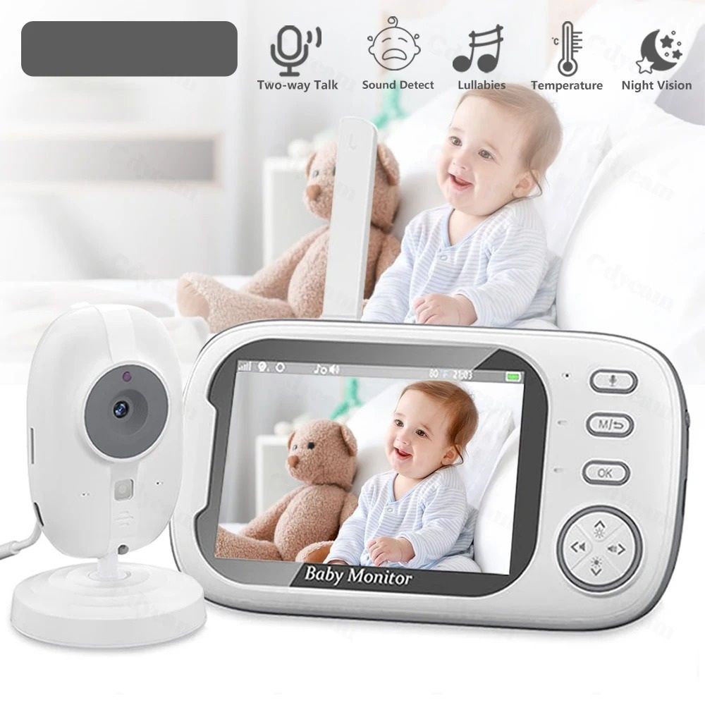Wireless Video Baby Monitor with Night Vision and Temperature Monitoring