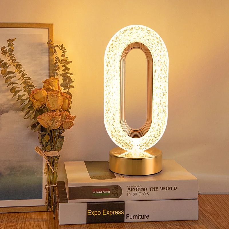 3D Moon Lamp, Touch Control Night Light, USB Bedside LED, Aesthetic Girls Room Decor, Home Ambient Table Light