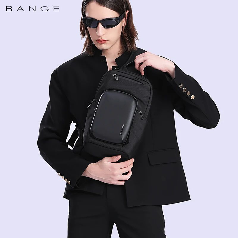 BANGE Waterproof Sling Bag Large Capacity Multifunction Crossbody