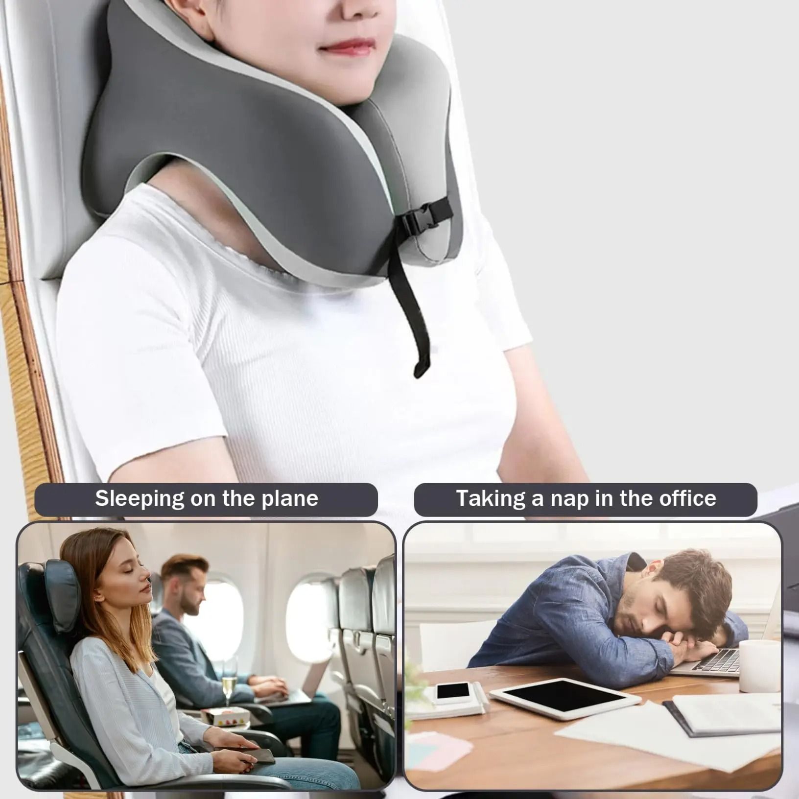 High-Fidelity 2-in-1 Face Down Travel Pillow