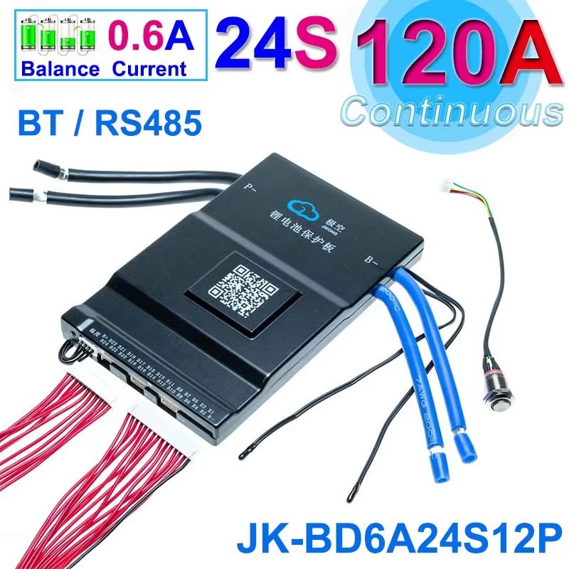 JK-BMS Smart Bluetooth Active Balance Battery Management System – Li-ion, LiFePO4, LTO Battery Protection 12V–48V 200A–3