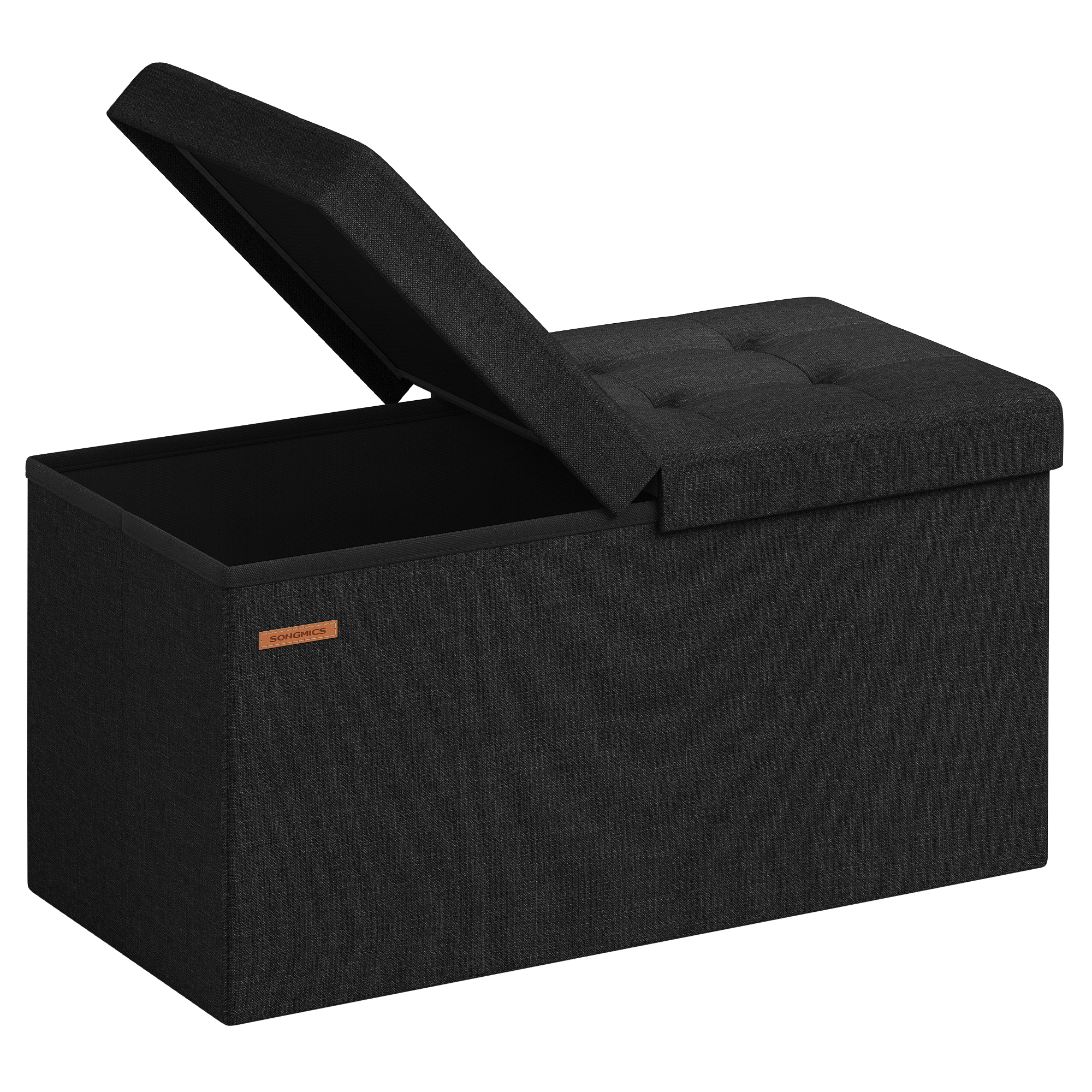 Storage Ottoman with Flipping Lid, Fold able Storage Bench, Entry way Organization
