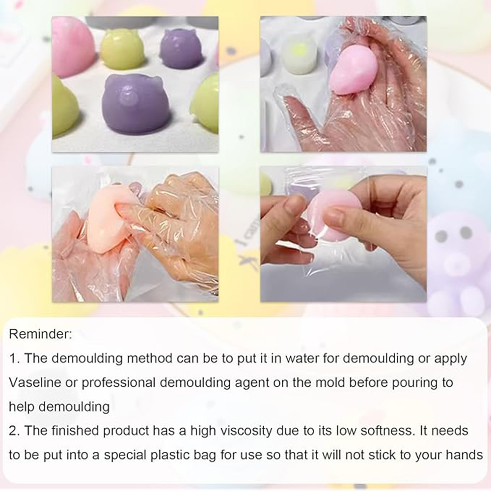 Squishy Gel Soft Liquid Resin Glue,1000g Molding Decompression Toy DIY, Childrens Birthday Gift Cat Pat