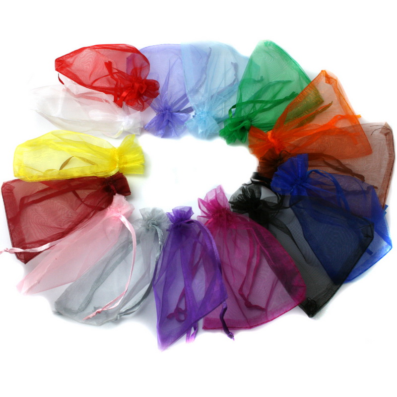 Top Sale Drawstring Organza Jewelry Pouches, Wedding Gift Bags, DIY Jewelry Packaging Display, Beads Storage Pouches