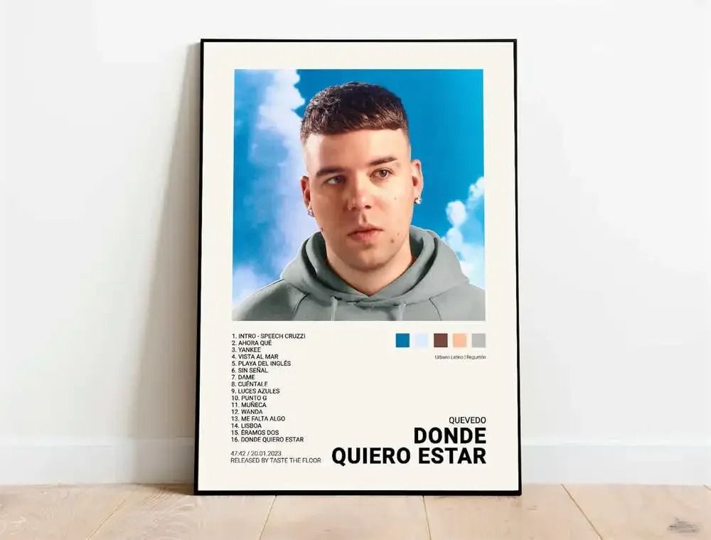 Latin Rap Music Poster Canvas Album Cover Aesthetic Wall Art Print