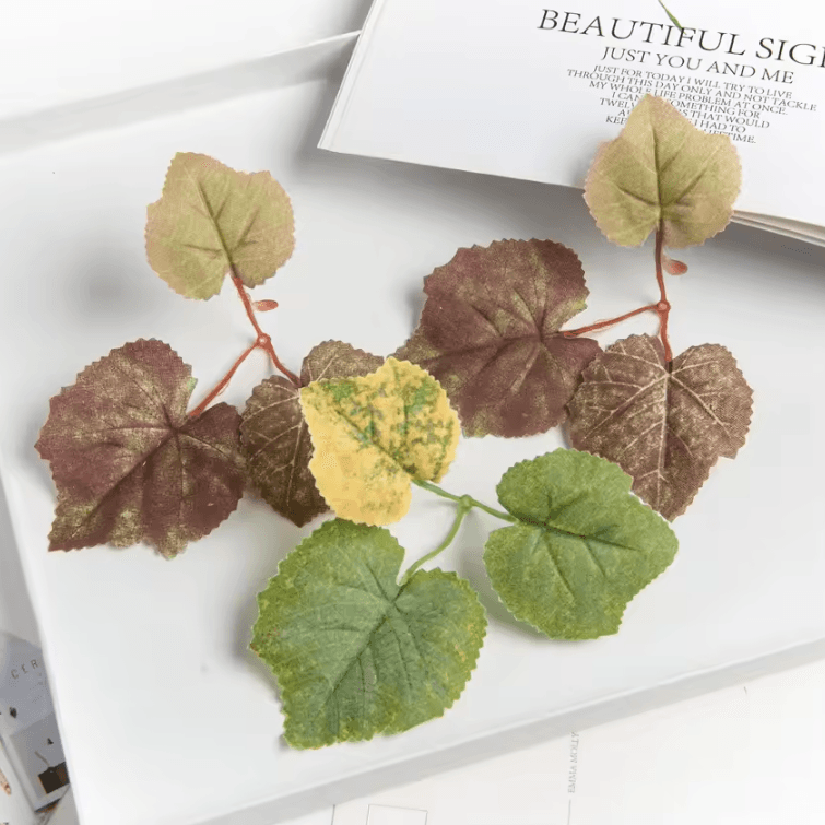 Artificial Grape Leaf Vine Decor – Realistic Fake Greenery for Wedding & Home Styling