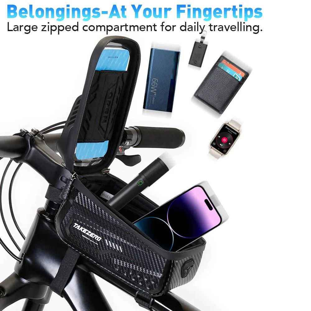 NEWBOLER Waterproof Bicycle Top Tube Bag – Touch Screen Phone Case