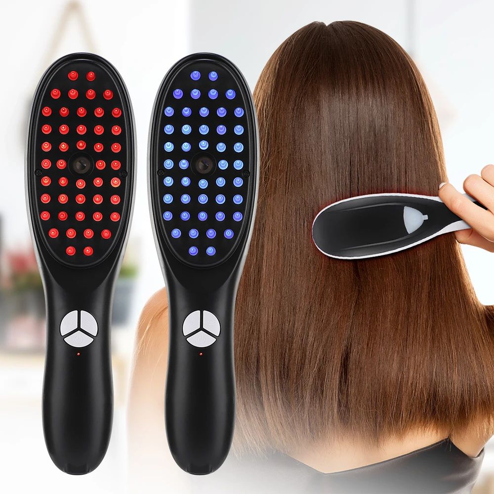 Electric Hair Growth Comb Scalp Massage Spray Brush with LED Therapy