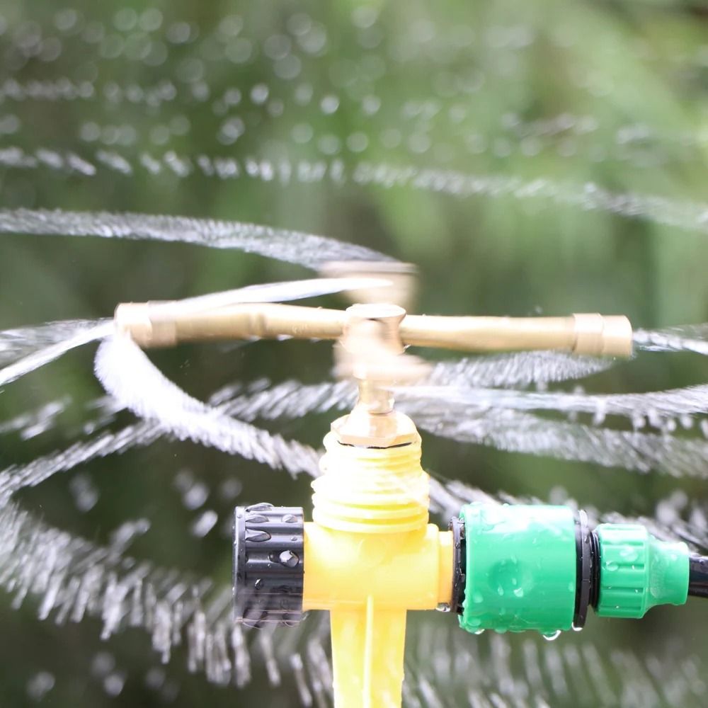 Automatic Rotating Brass Nozzle Sprinkler 2/3/4 Arm Male Thread Lawn Irrigation Watering
