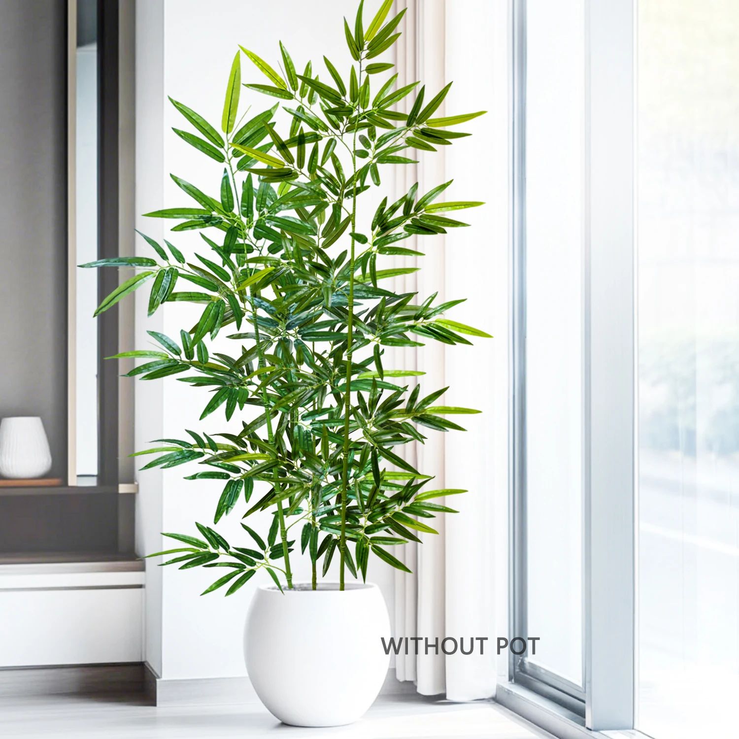 Artificial Bamboo Leaf Branch – Tall Faux Greenery for Home & Office Decor