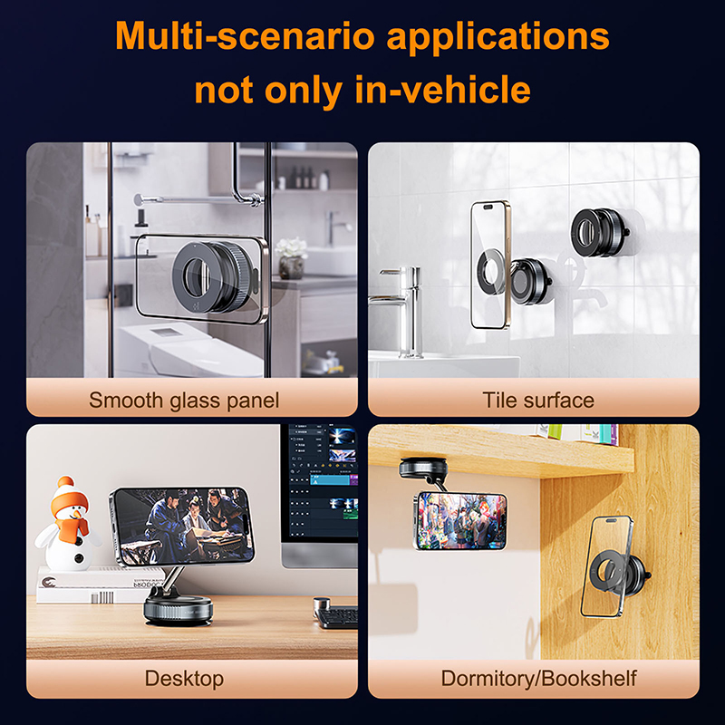 Multi-Angle Vacuum Magnet Bracket, Foldable Car Navigation Holder, Strong Magnetic Upgrade Version