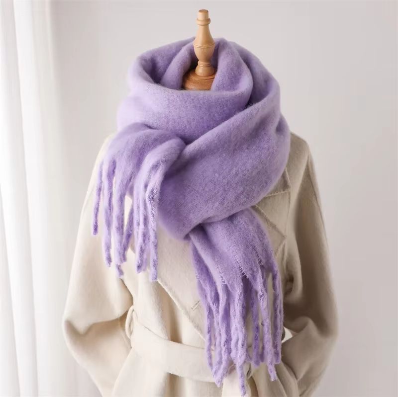 CozyLux Women's Winter Scarf – Cashmere Feel Pashmina Wrap with Tassels