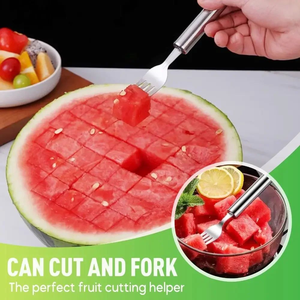 ProCut Stainless Steel 2-in-1 Watermelon Cutter & Fruit Slicer Tool
