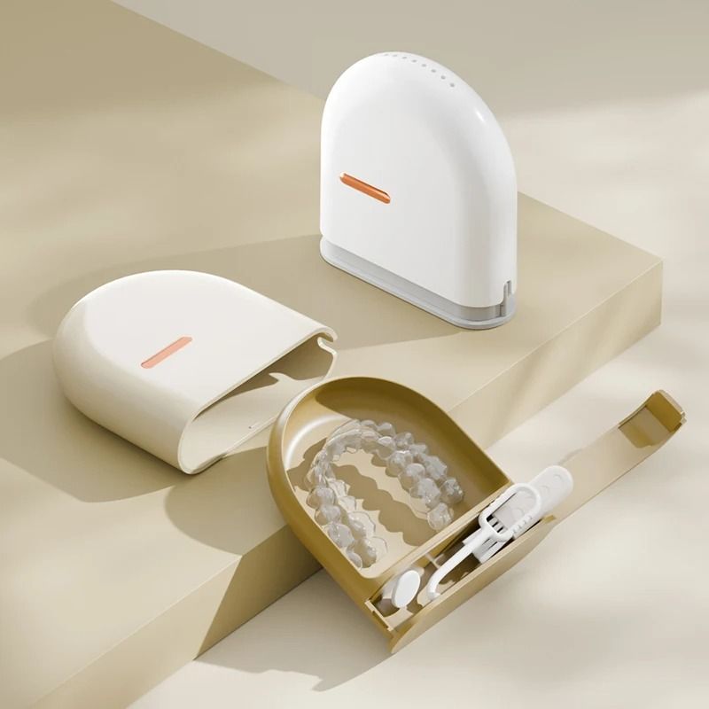 Portable Mouth Guard Box | Professional Retainer & Denture Storage Case | High-Fidelity Teeth Aligner Braces Organizer