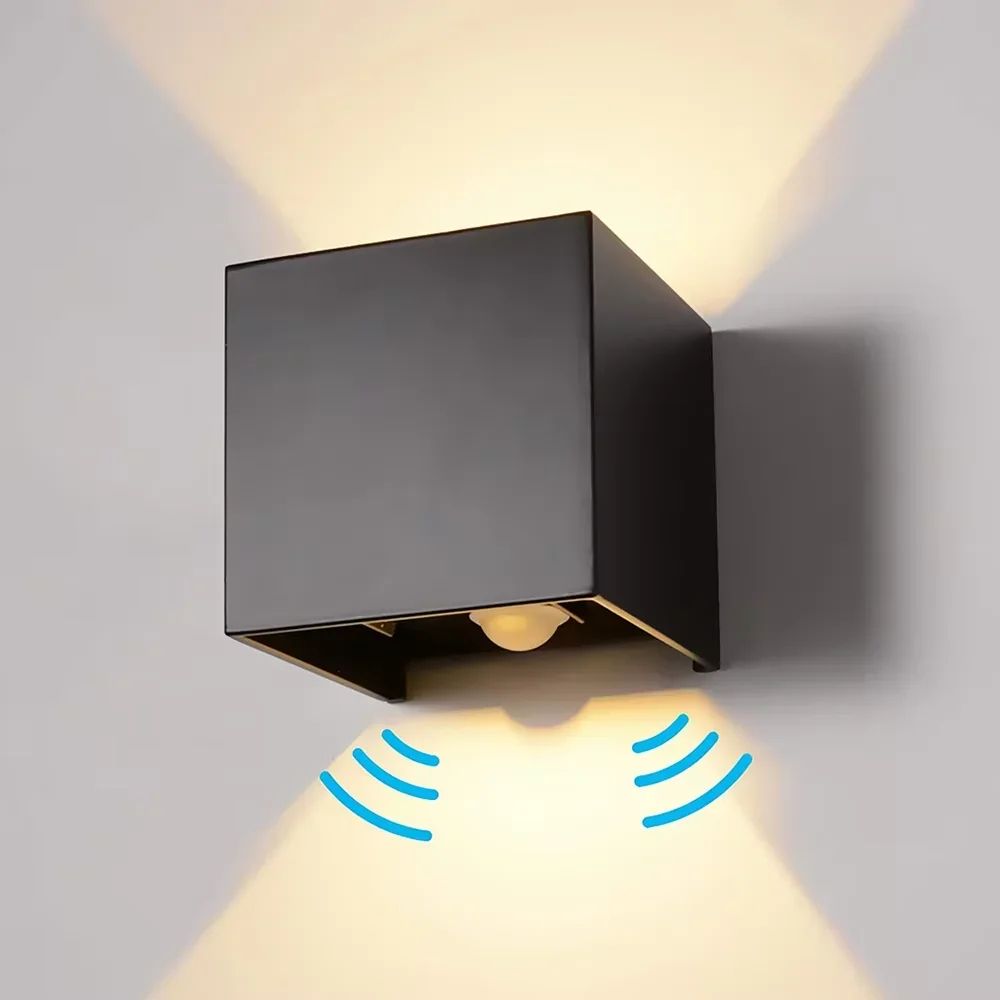 SecureGlow IP65 Motion Sensor LED Wall Lamp – 6W/12W Outdoor Sconce Light