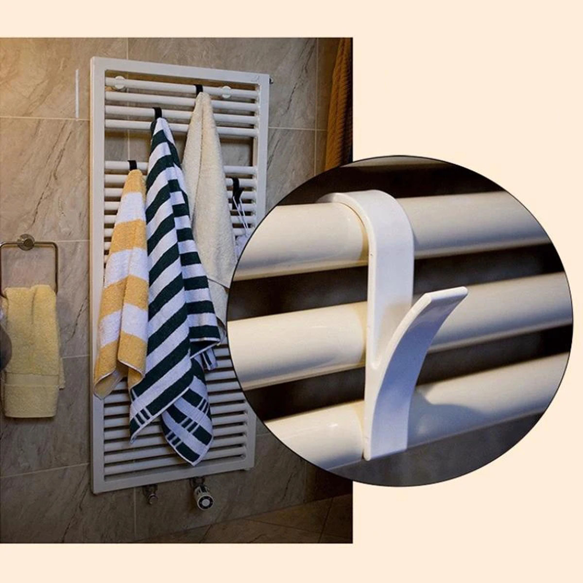 Multi-Purpose Hangers for Heated Towel, Coat Clothes Hanger, Radiator Hooks, Scarf Rack, Bath Hook