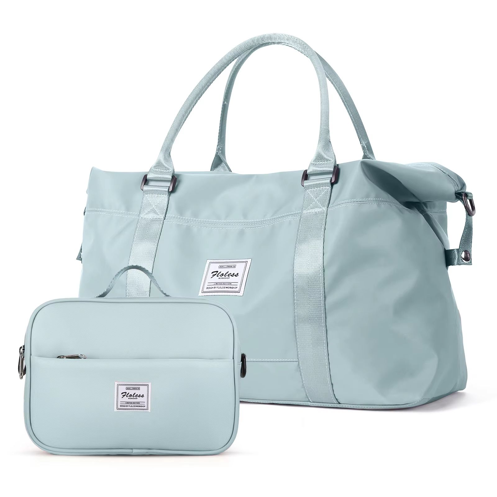 Women's Weekender Travel Tote Bag with Toiletry Bag and Wet Pocket
