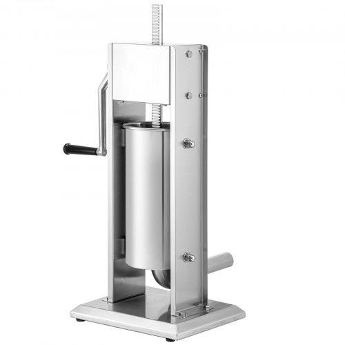Vertical Manual Sausage Stuffer, Stainless Steel Sausage Filling Machine with Tubes, Suction Base