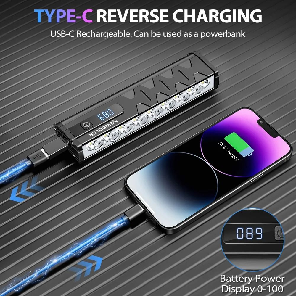 Rechargeable Bicycle Headlight 3000–10000 Lumens Waterproof Cycling Lamp with Power Bank Function