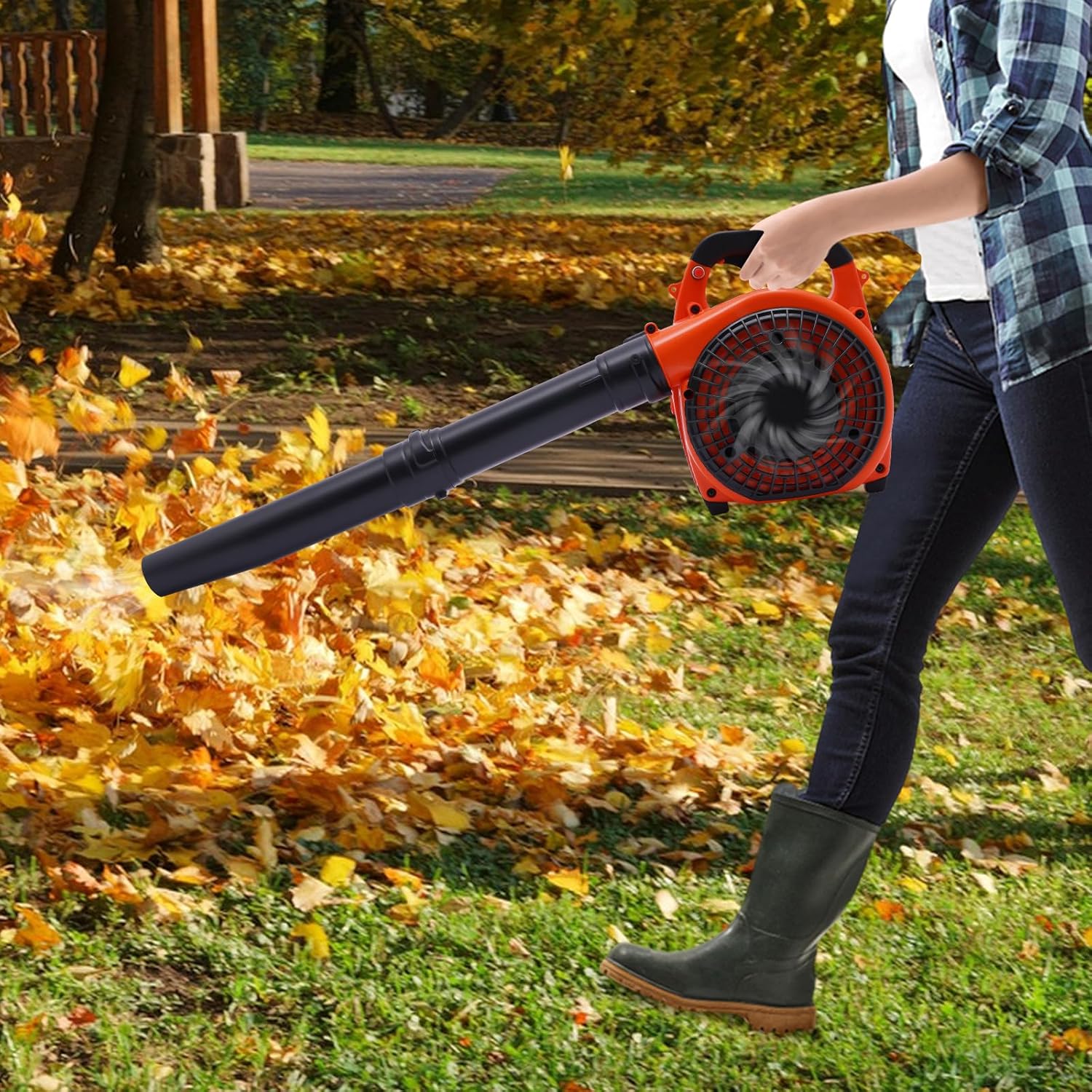 25.4CC 2-Stroke Handheld Gas Leaf Blower – High-Power Lawn & Yard Cleaning Tool