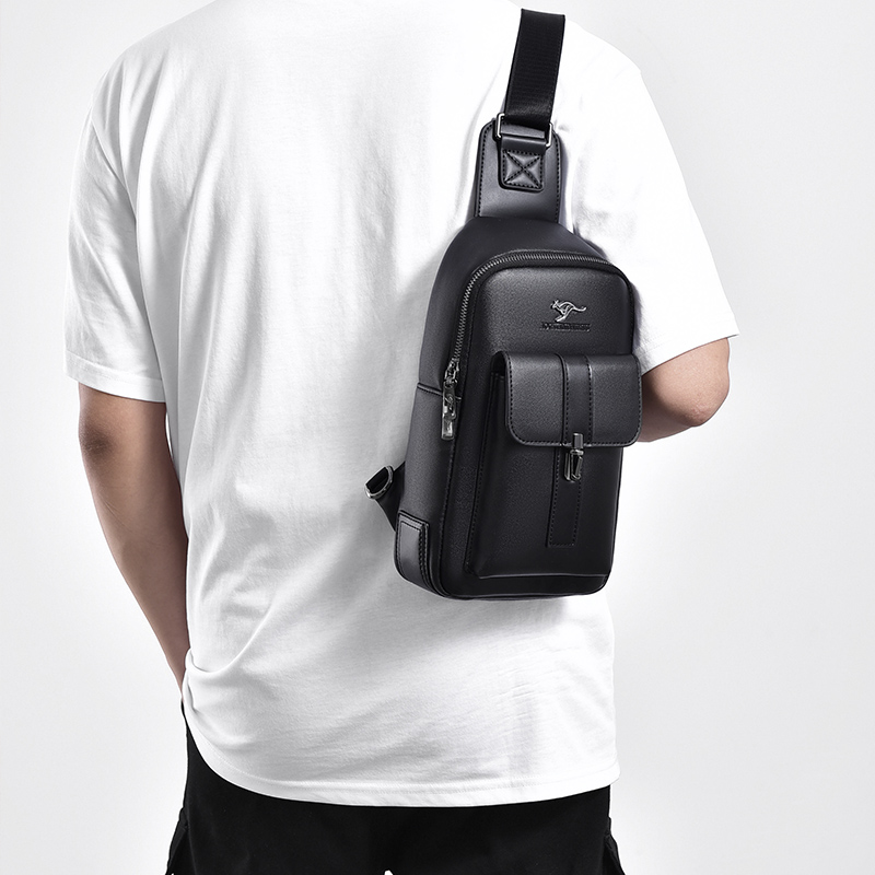 Luxury Leather Crossbody Bag for Men Stylish Travel Sling Messenger Shoulder Bag