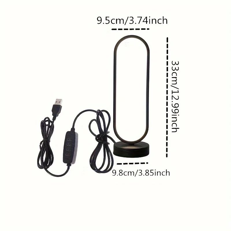 Modern Trilight LED Ring Bedside Lamp – Adjustable Ambience Night Light