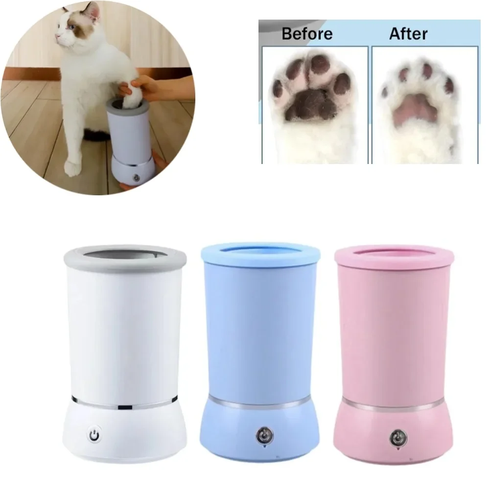 Electric Dog Paw Cleaner Cup with Gentle Massager USB Portable Paw Washer for All Dogs
